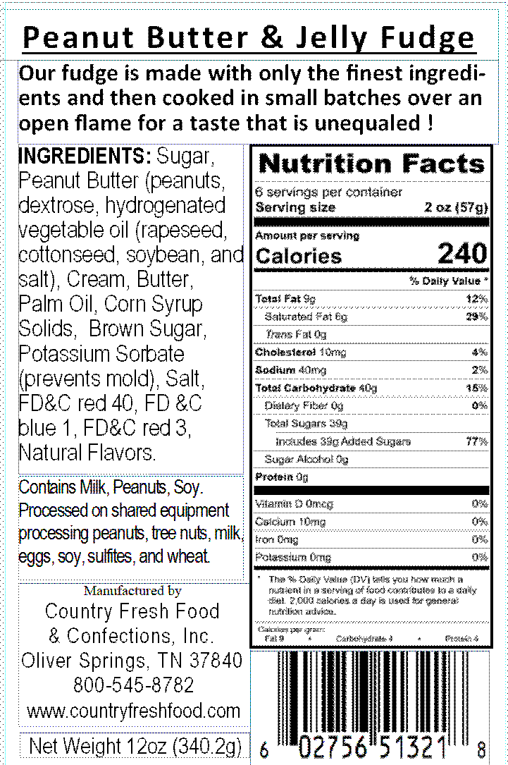 Peanut Butter & Jelly Fudge ... 12oz Resealable Container